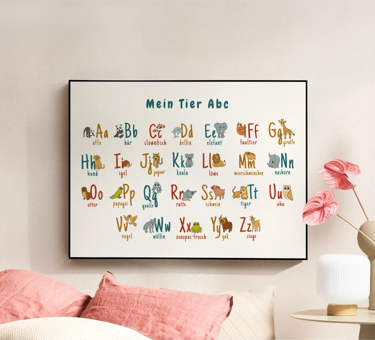 German children's alphabet acrylic glass by 🐹 BABY ART PRINTS