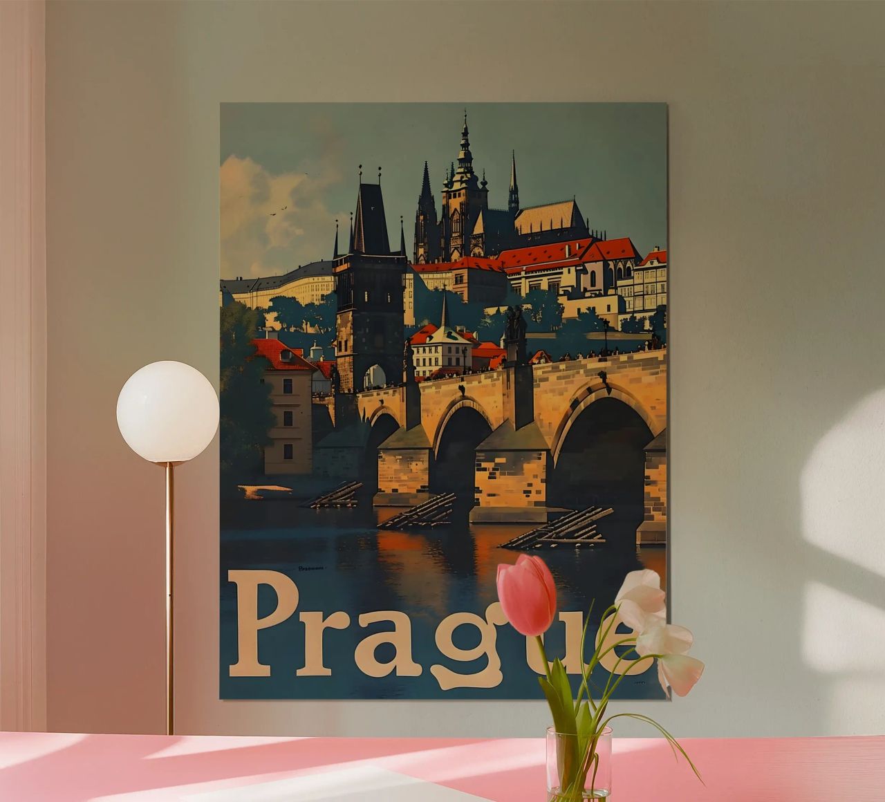 Prague art vintage poster de Vintage Travel Art