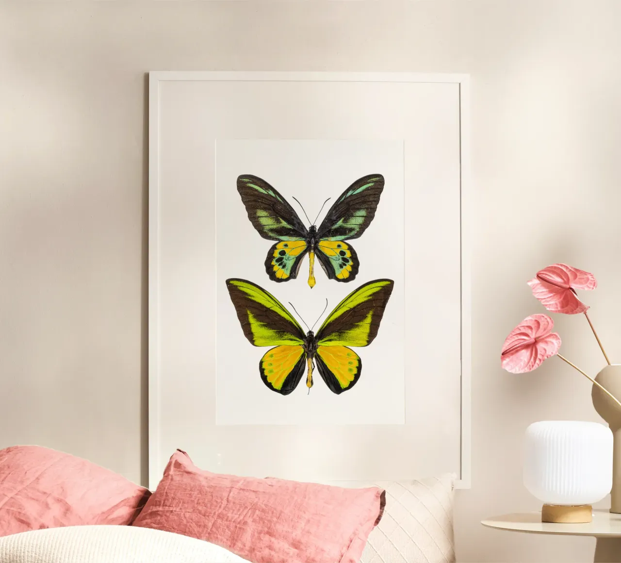 Green Butterflies hahnemühle by Curious Collections by Marielle Leenders