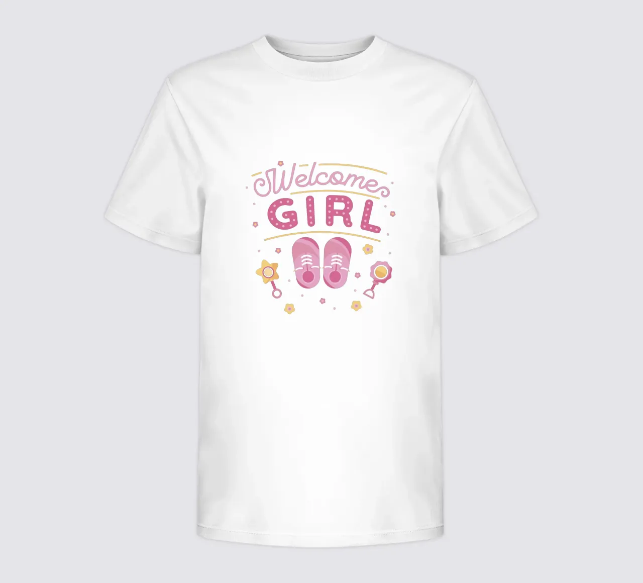 Ragazza benvenuta t-shirt bambini da 🐹 BABY ART PRINTS