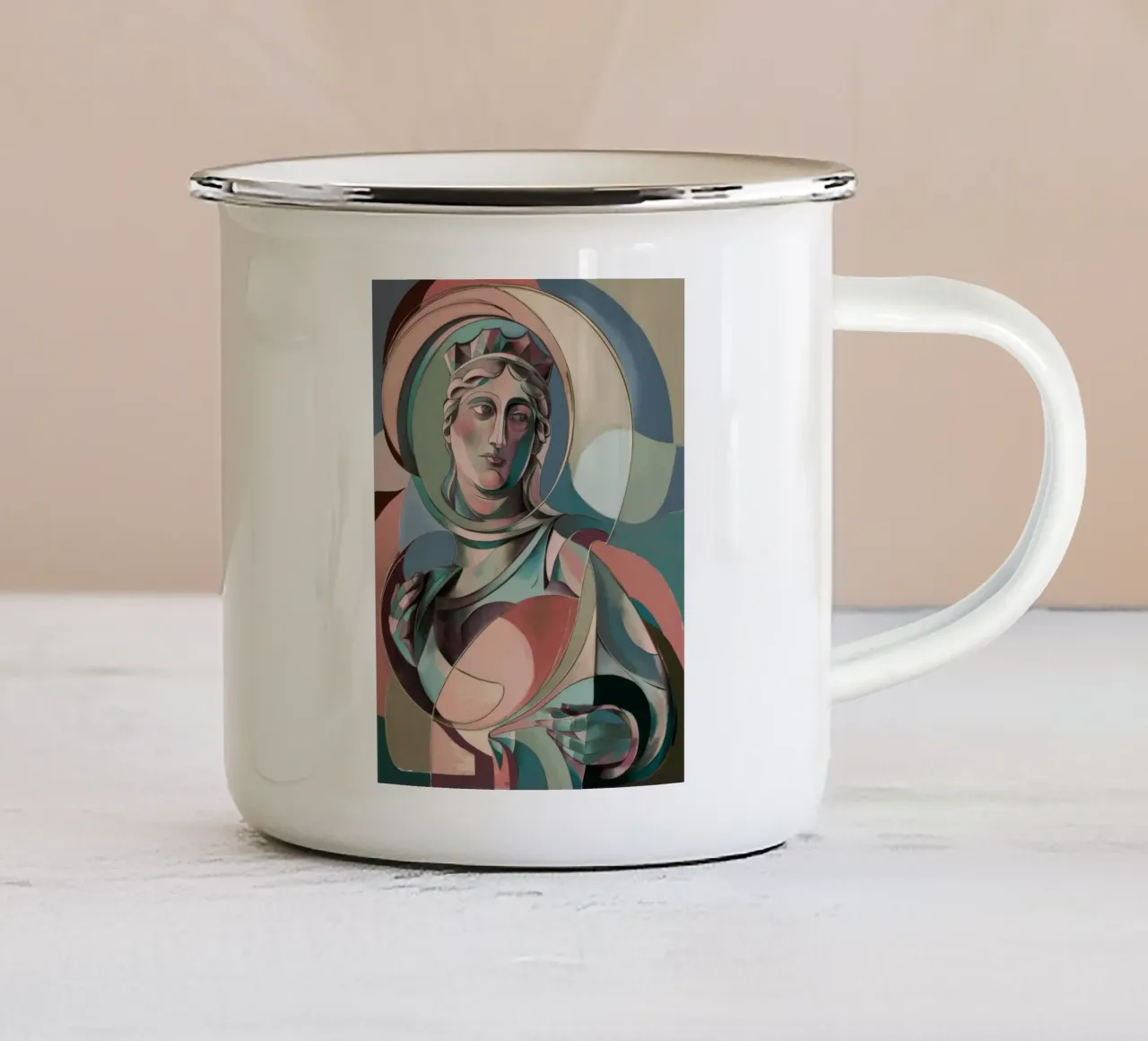 Göttliche Marmor-Kaiserin Emaille Tasse von Crimson Whisper