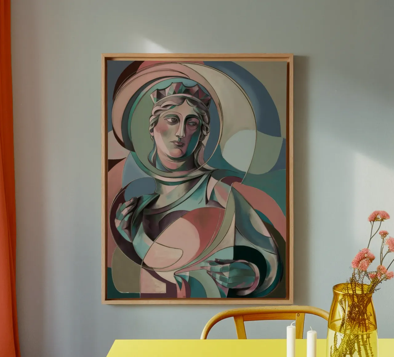 Göttliche Marmor-Kaiserin Leinwand mit Schattenfugenrahmen von Crimson Whisper