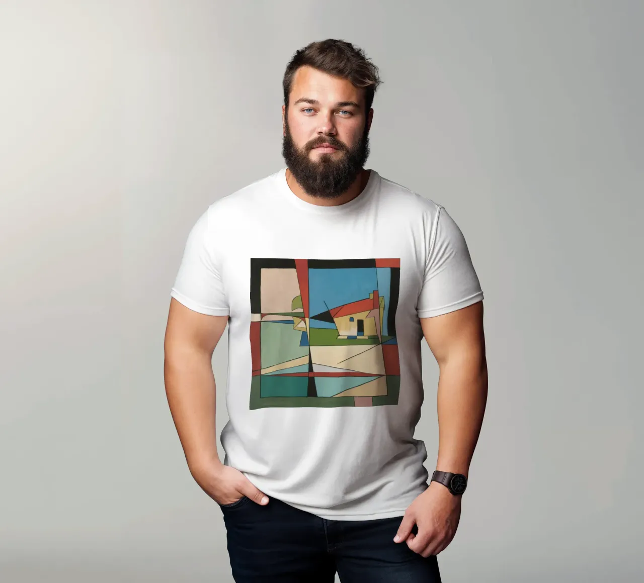 Quiete geometrica suburbana t-shirt da Crimson Whisper