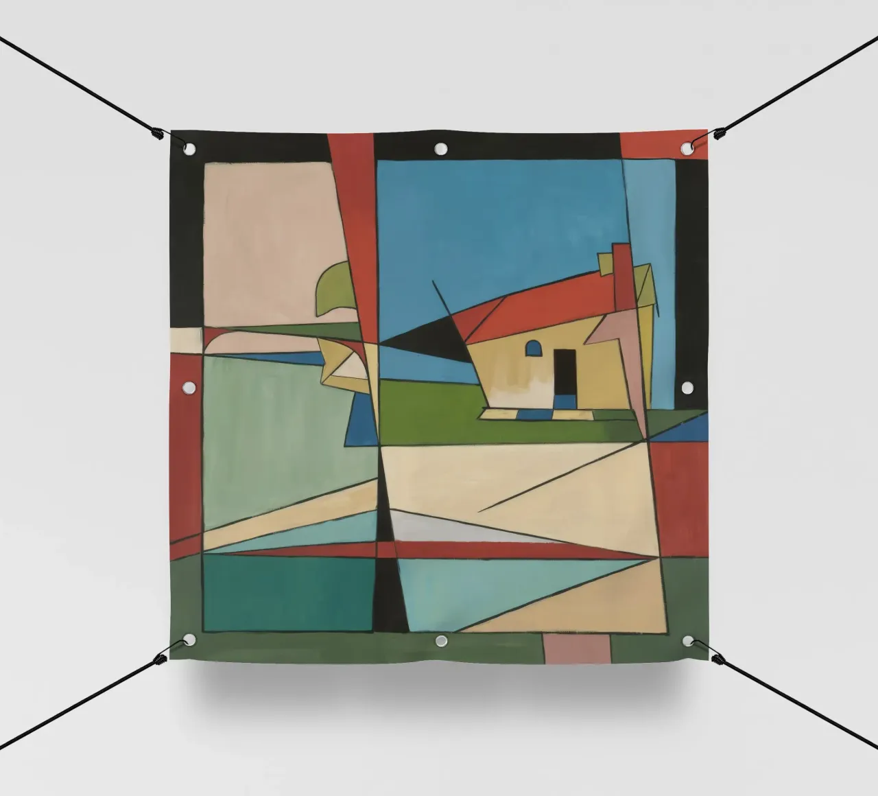 Quiete geometrica suburbana telo in pvc da Crimson Whisper