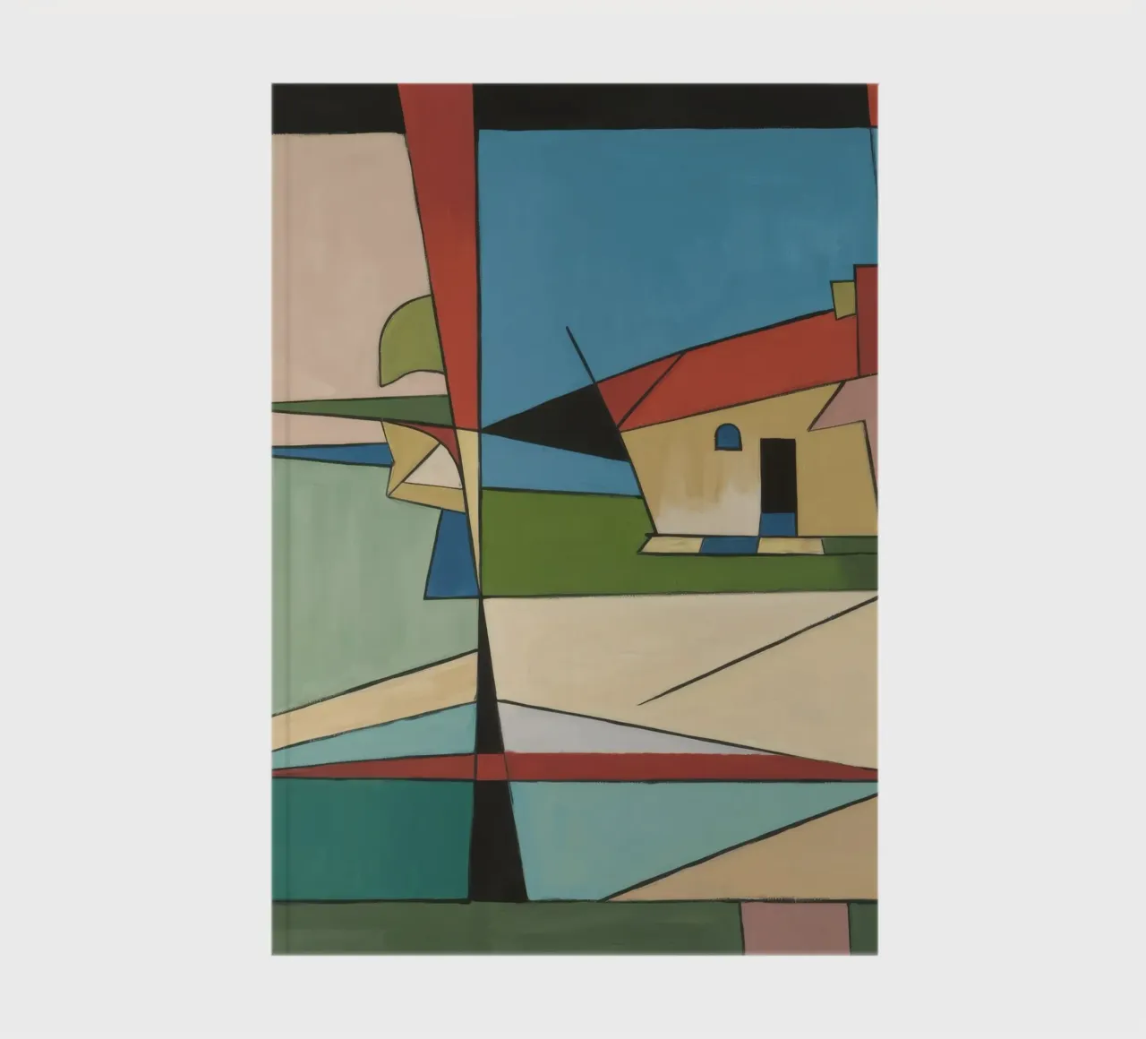 Geometric Suburban Stillness notebook by Crimson Whisper