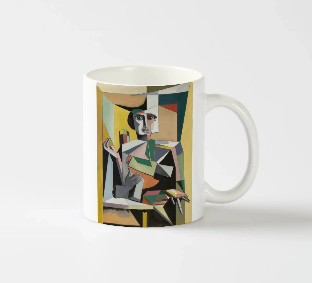 L'identità spezzata contemplativa tazza in ceramica da Crimson Whisper