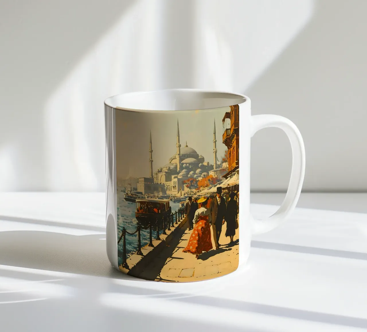 Istanbul Vintage Art ceramic mug by Vintage Travel Art