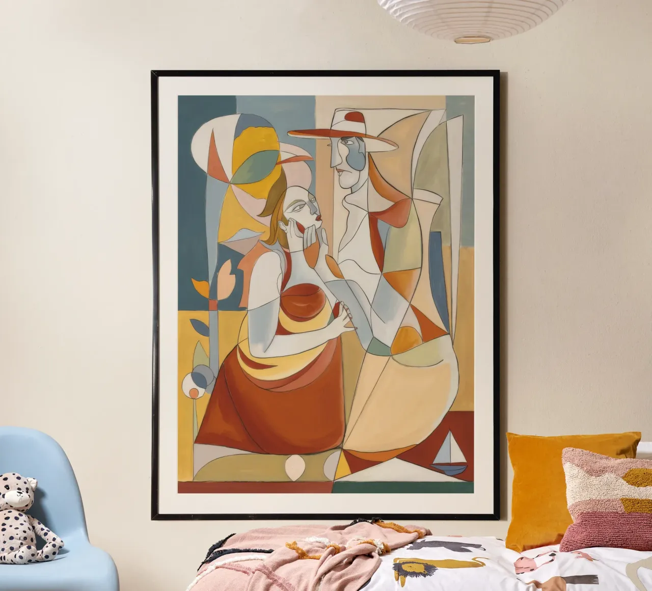 Abbraccio familiare d'oro poster con telaio in plastica da Crimson Whisper