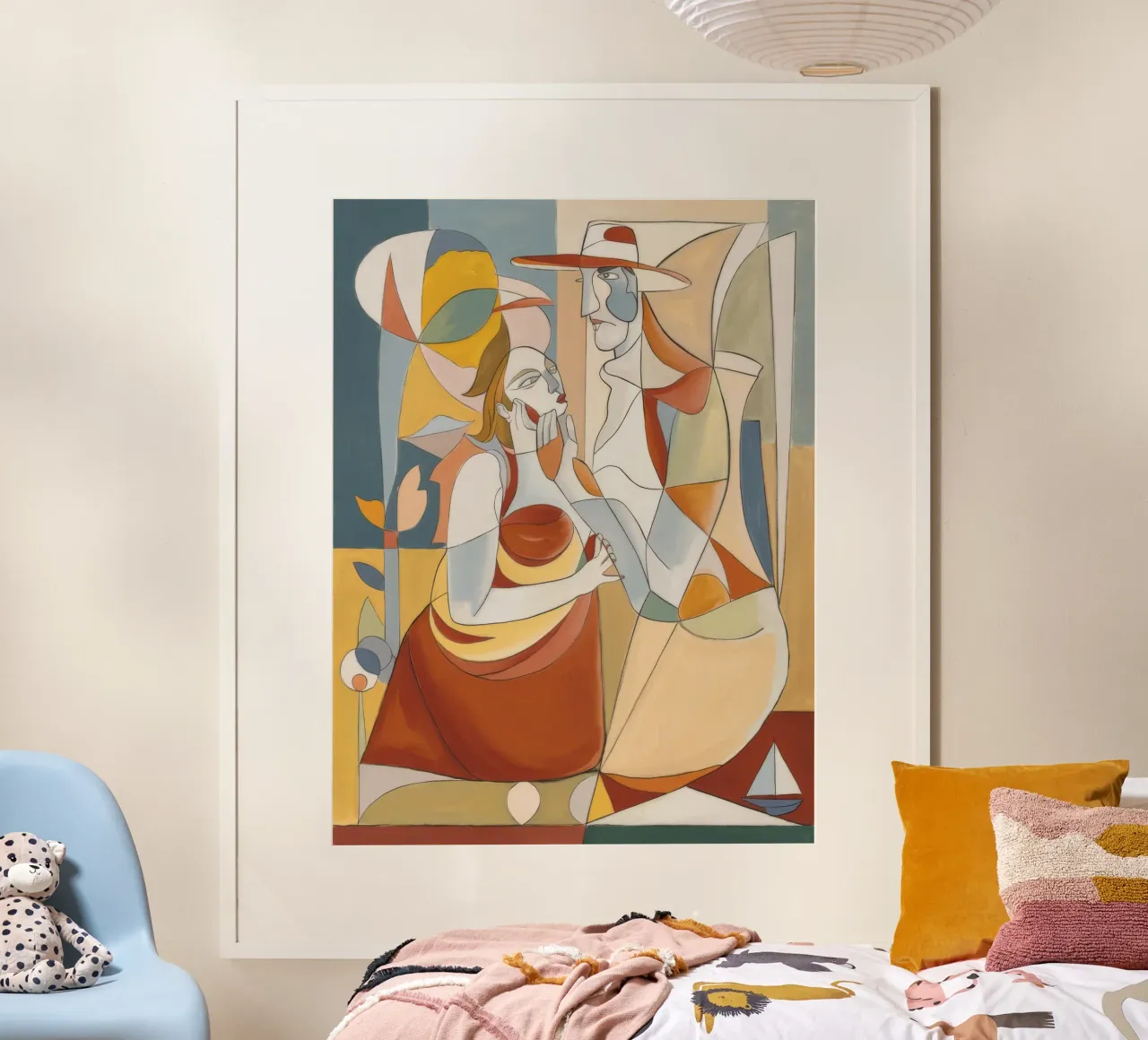 Abbraccio familiare d'oro poster con telaio in plastica da Crimson Whisper