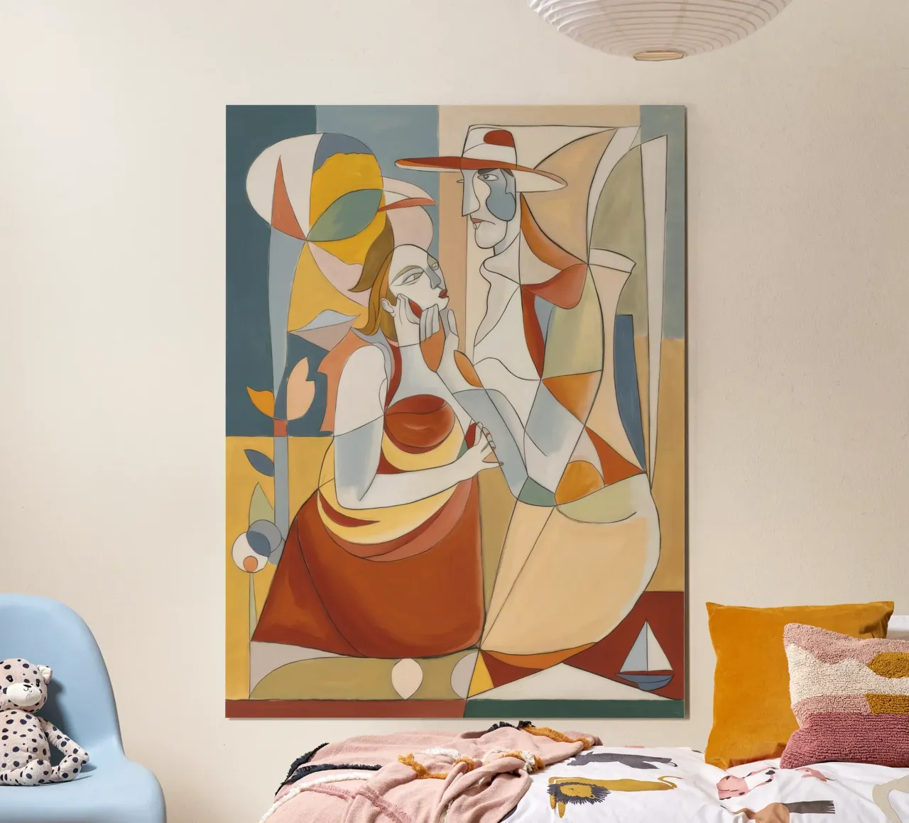 Abbraccio familiare d'oro poster con telaio in plastica da Crimson Whisper