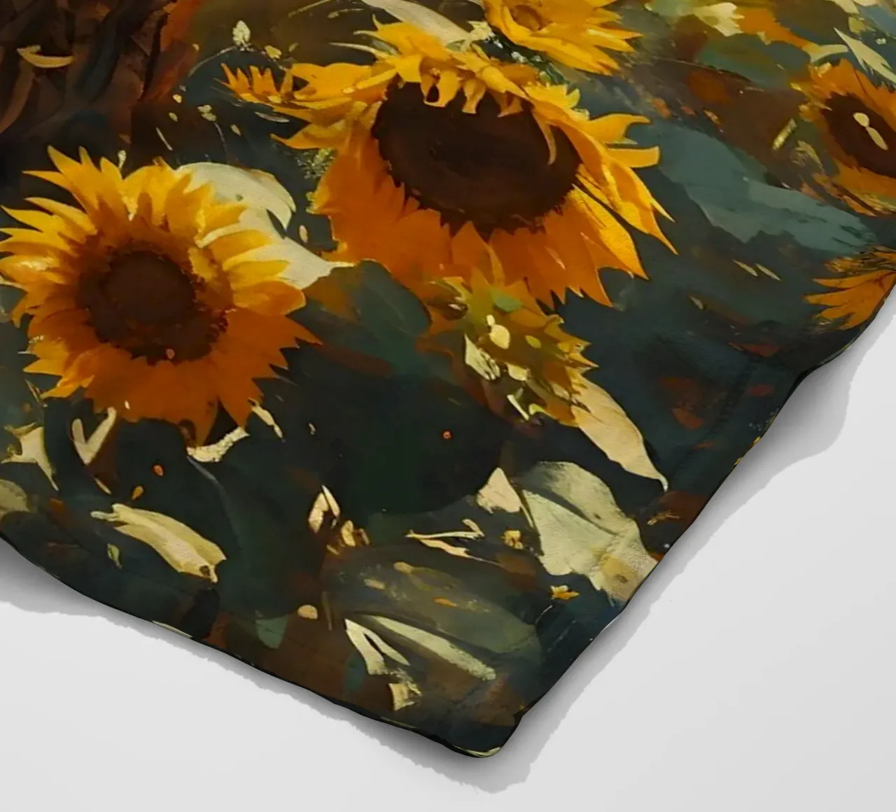 Lovers in a field of sunflowers fleece blanket by Vintage Travel Art