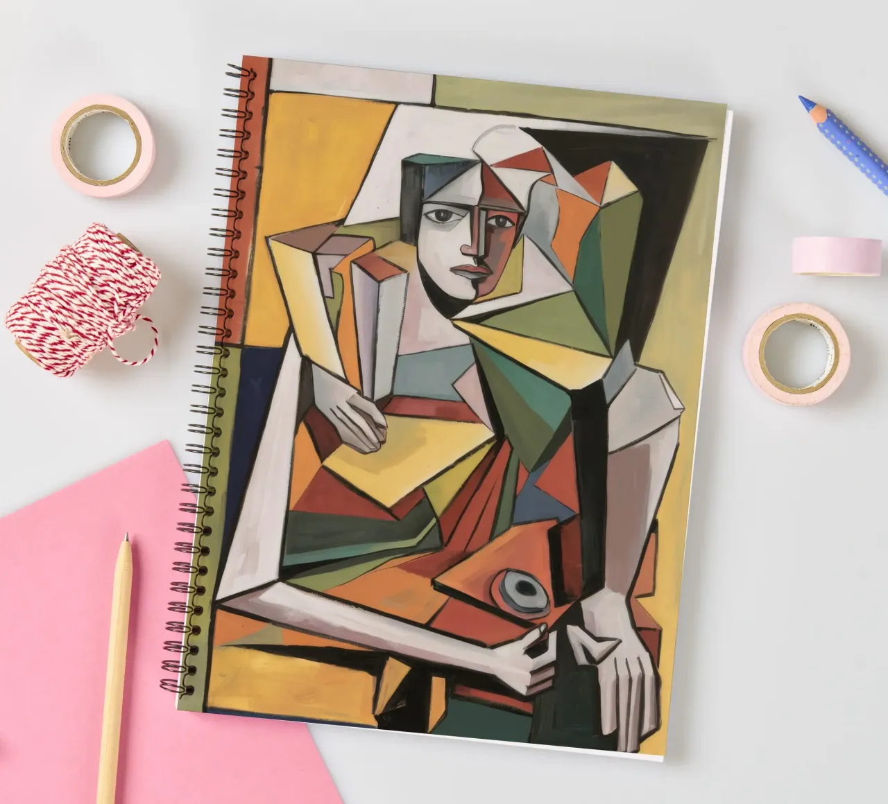 Fragmented Inner Prism spiral notebook by Crimson Whisper