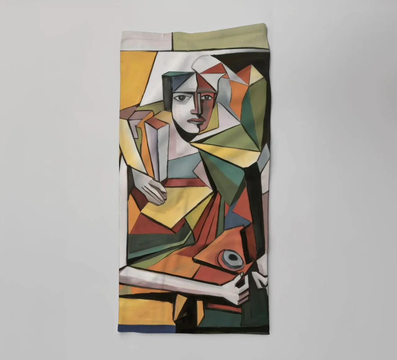 Gefragmenteerd innerlijk prisma badhanddoek van Crimson Whisper