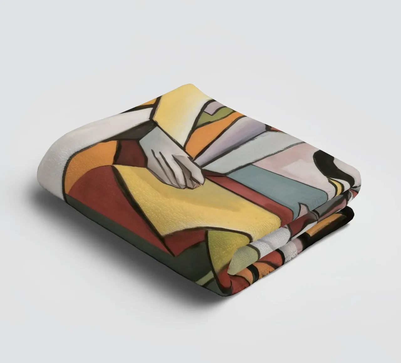 Gefragmenteerd innerlijk prisma badhanddoek van Crimson Whisper