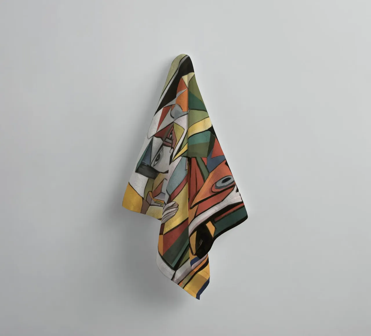 Gefragmenteerd innerlijk prisma badhanddoek van Crimson Whisper