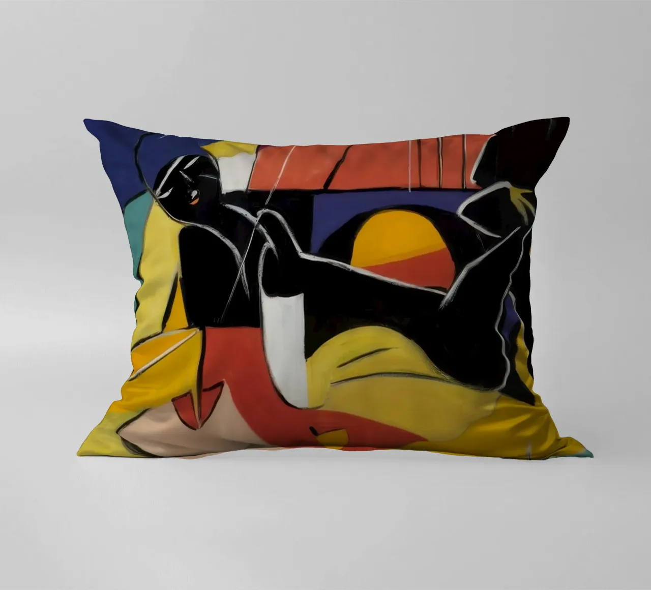 Nocturnal Jazz Energy decorative cushion by Crimson Whisper