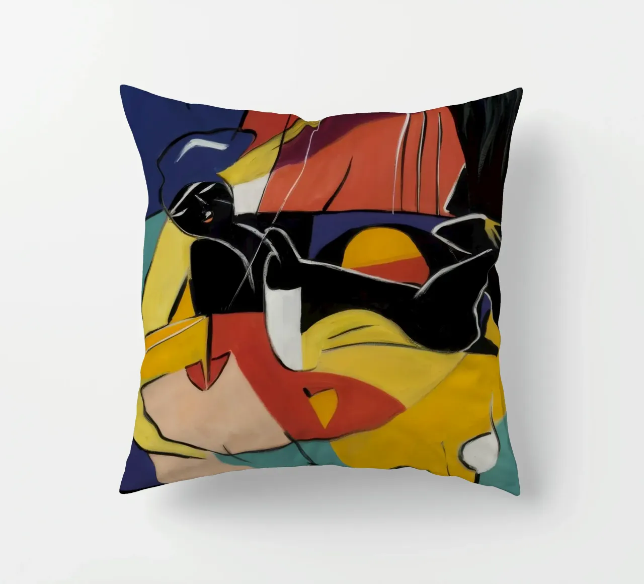 Nocturnal Jazz Energy decorative cushion by Crimson Whisper