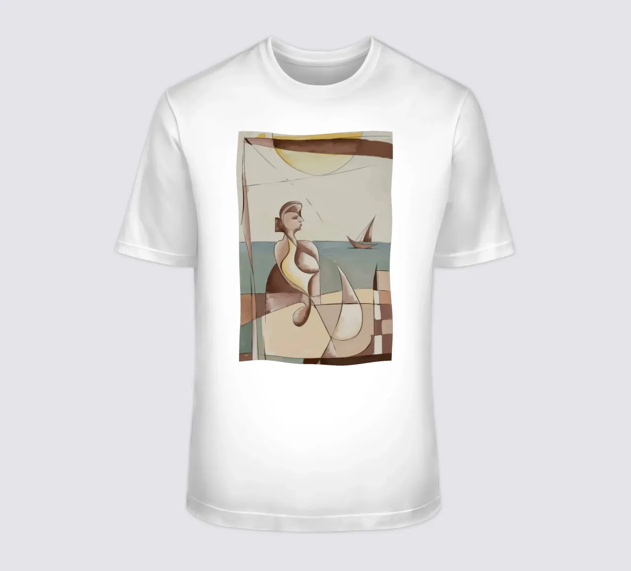 Contemplation tranquille à bord d'un voilier t-shirt de Crimson Whisper