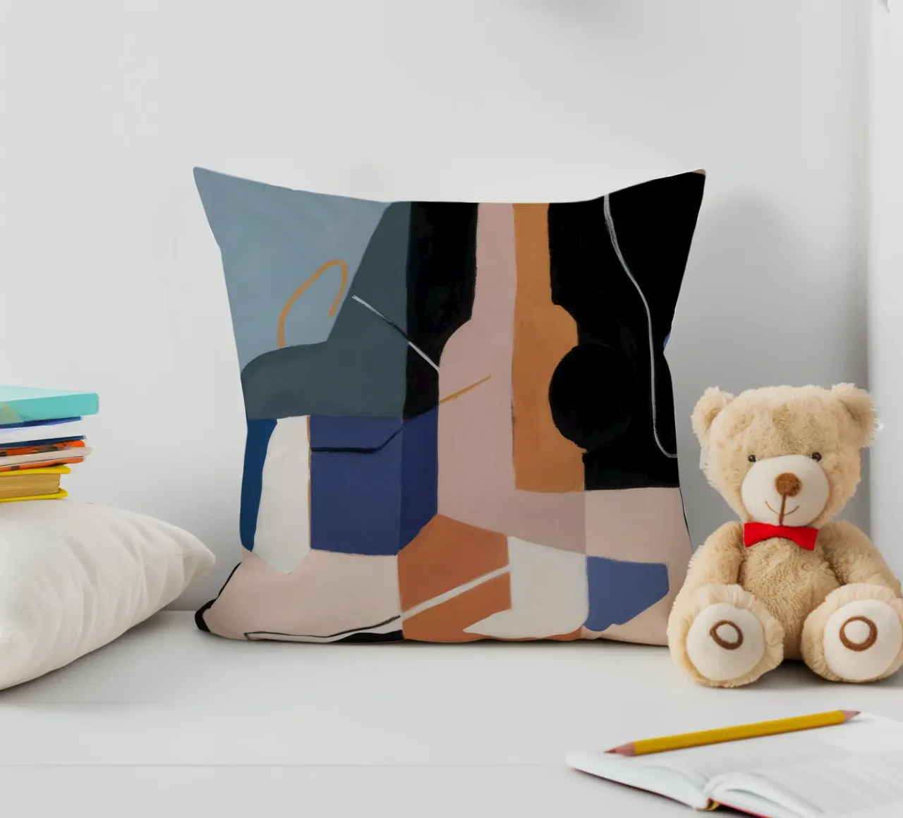 Essence spatiale fragmentée coussin de Crimson Whisper