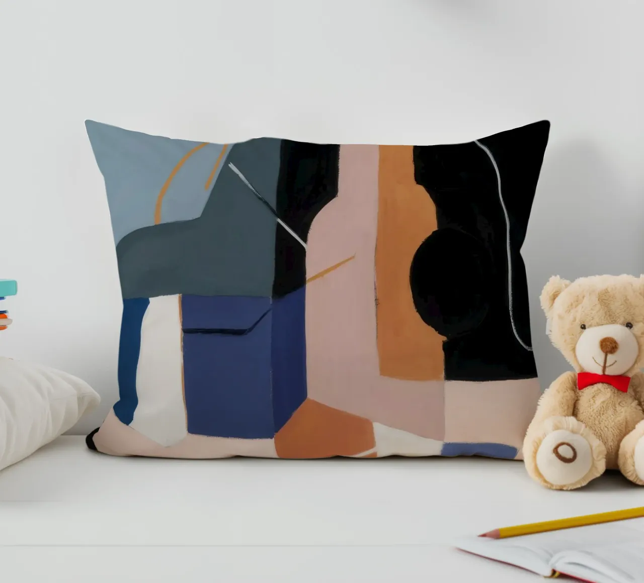 Essence spatiale fragmentée coussin de Crimson Whisper