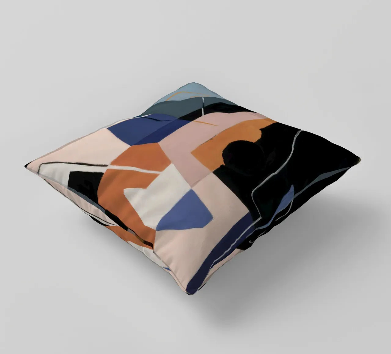 Essence spatiale fragmentée coussin de Crimson Whisper