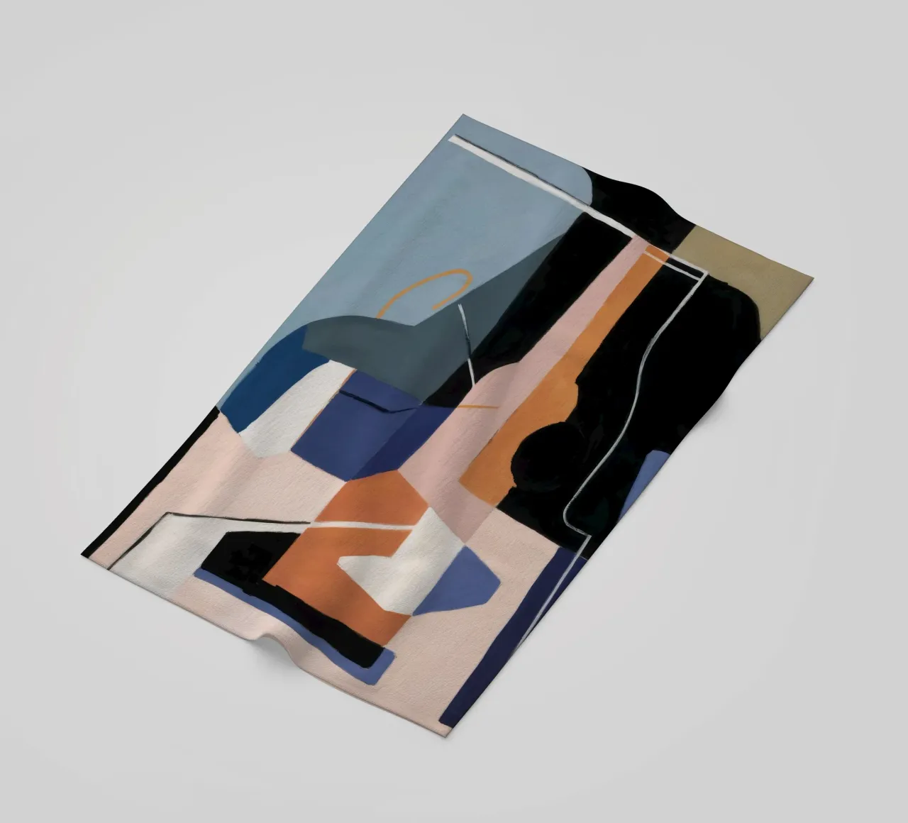 Essence spatiale fragmentée serviette de plage de Crimson Whisper