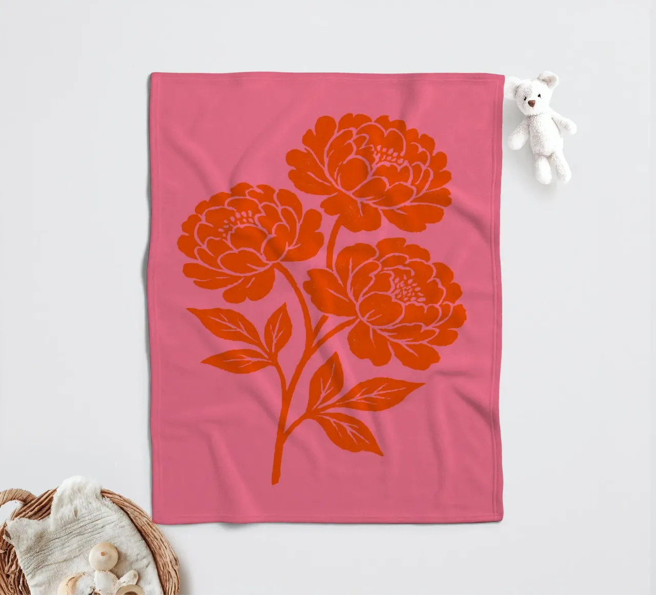 Peony Impression coperta in pile da treechild