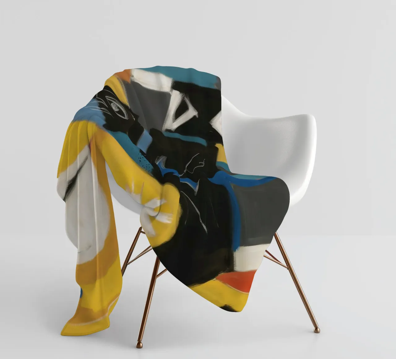 Vibrant Tribal Duality fleece blanket by Crimson Whisper