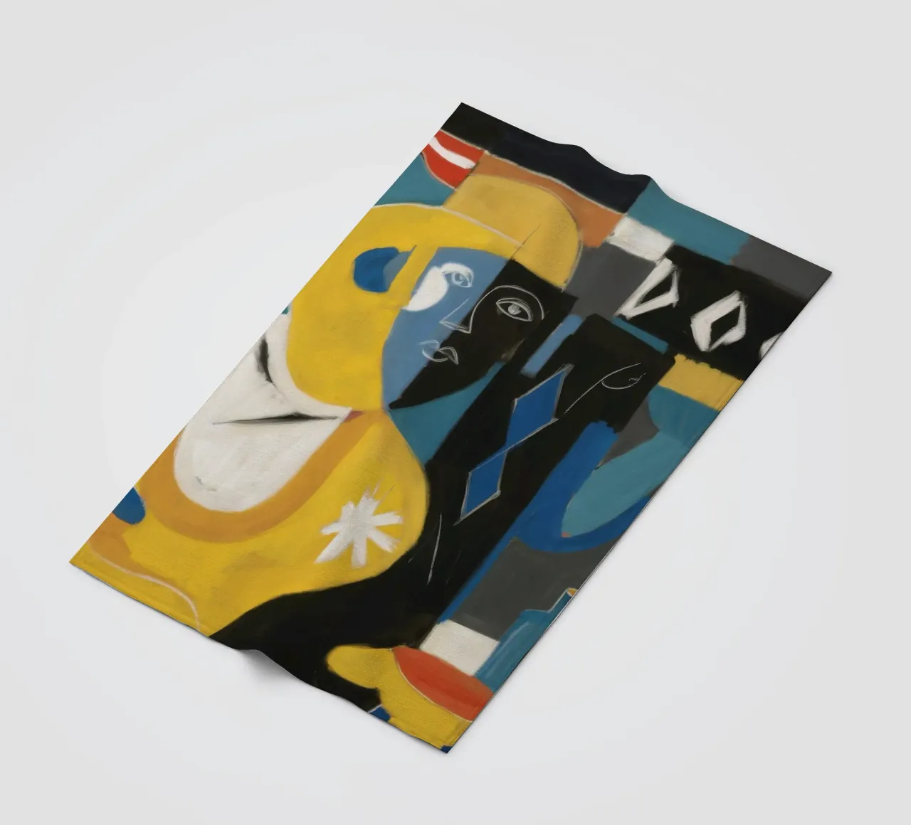 Vibrant Tribal Duality fleece blanket by Crimson Whisper