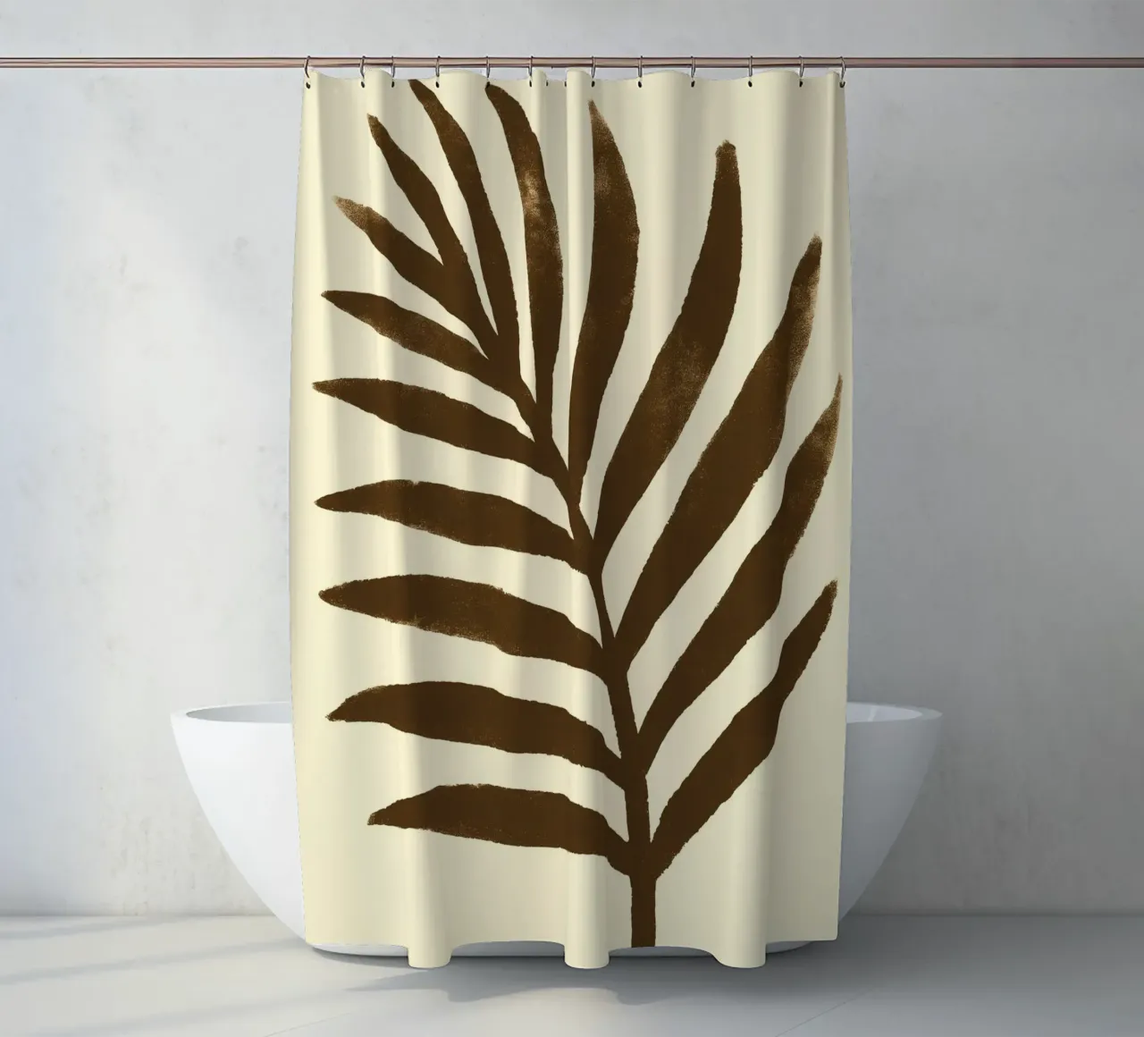 Palm leaf Impression tenda da doccia da treechild
