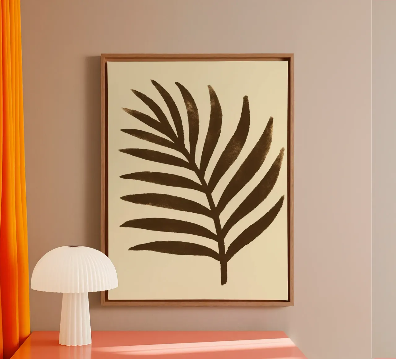 Palm leaf Impression tela con Cornice a cassetta da treechild