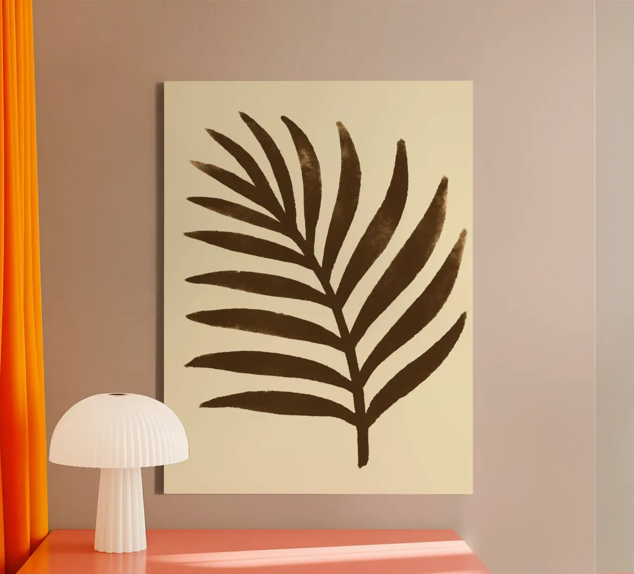 Palm leaf Impression tela con Cornice a cassetta da treechild