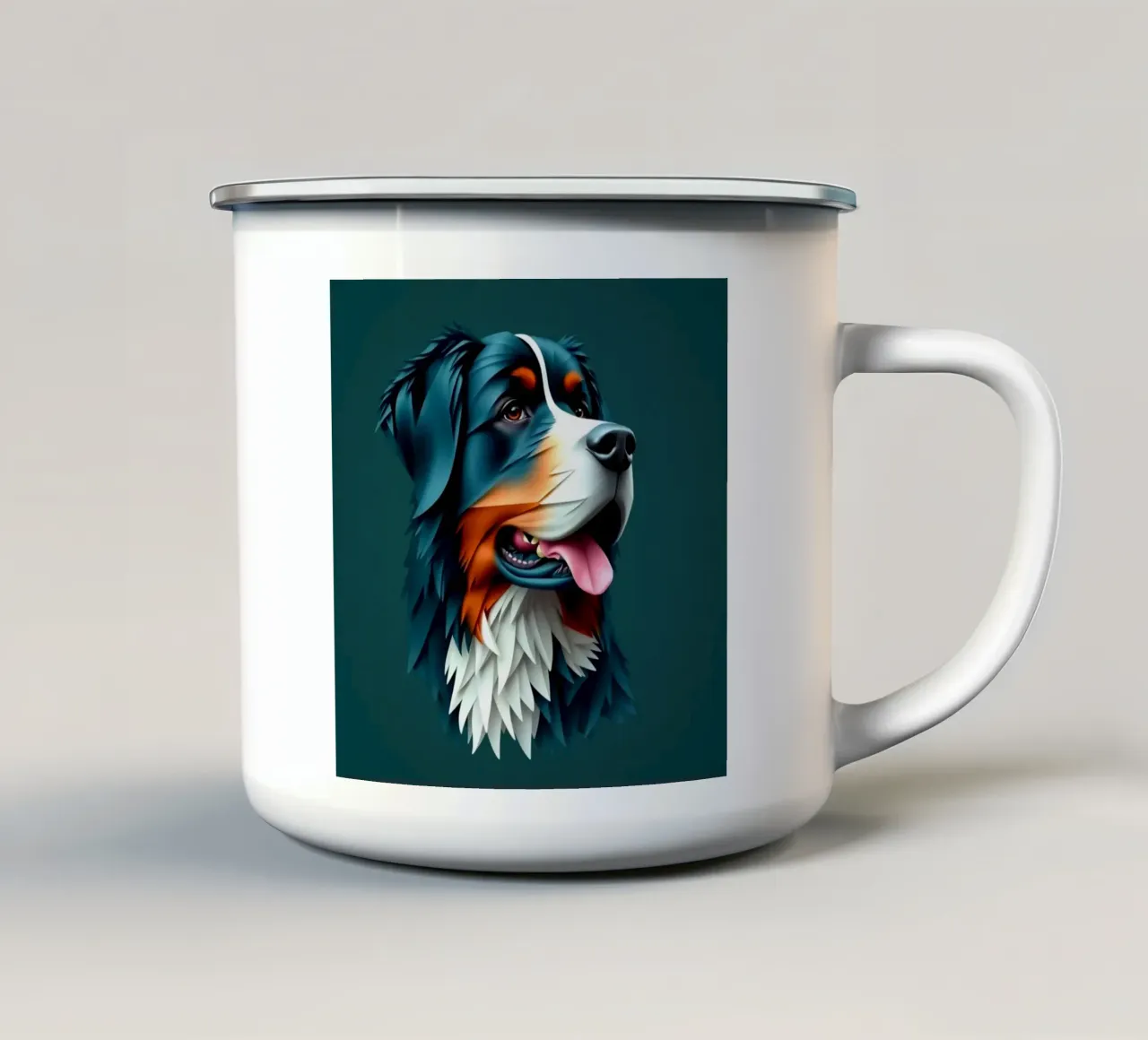 Bellissimo cane da montagna bernese #122 tazza in smalto da Yumis.Beargang.and.Me
