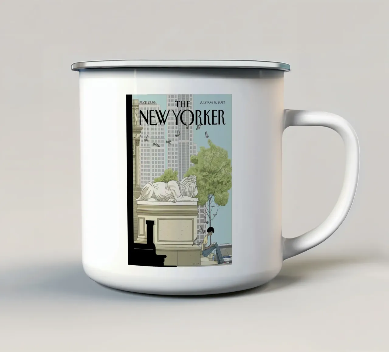 Il New Yorker tazza in smalto da 🎁 ARTVI-SHOP