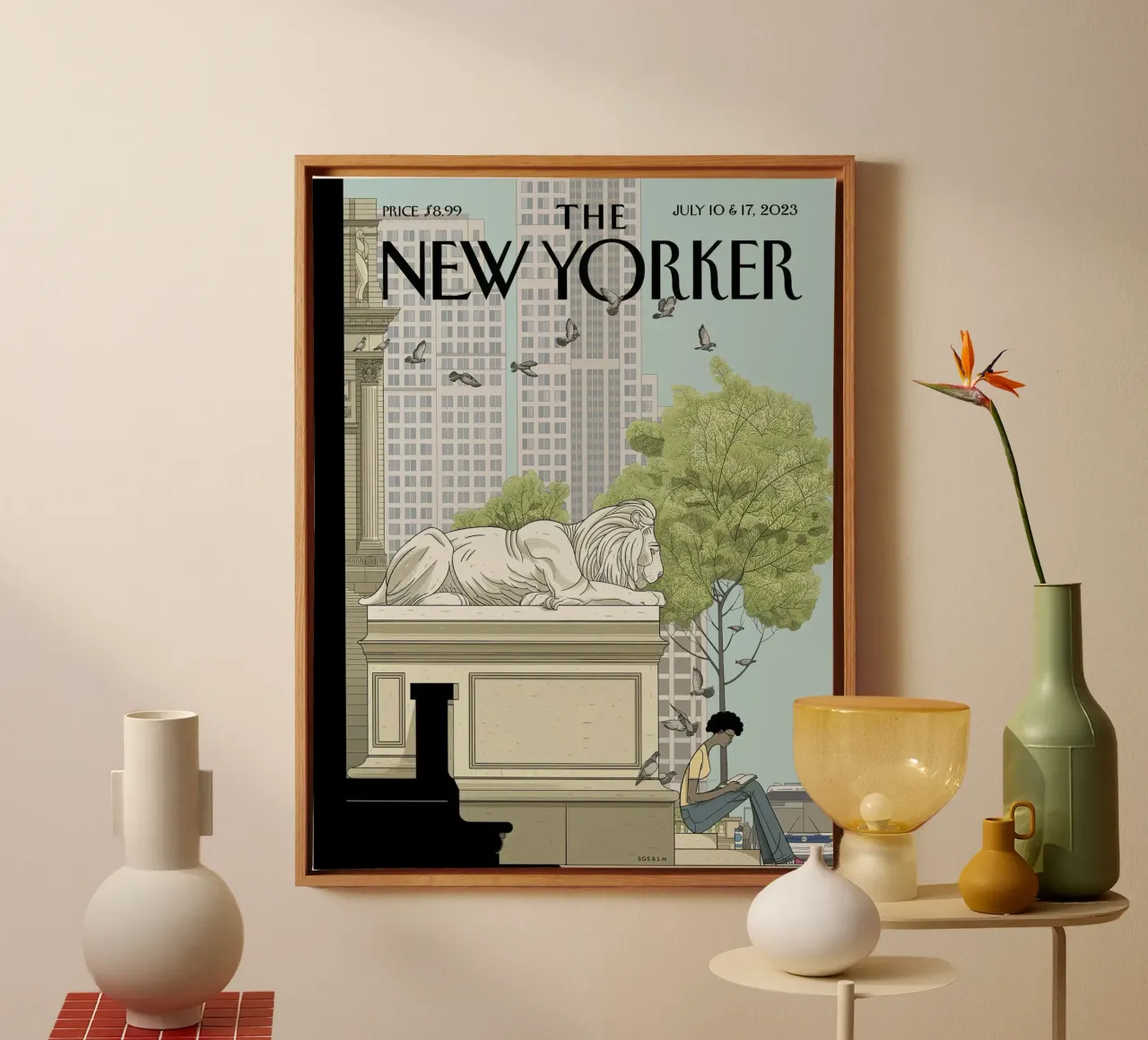 Il New Yorker tela con Cornice a cassetta da 🎁 ARTVI-SHOP