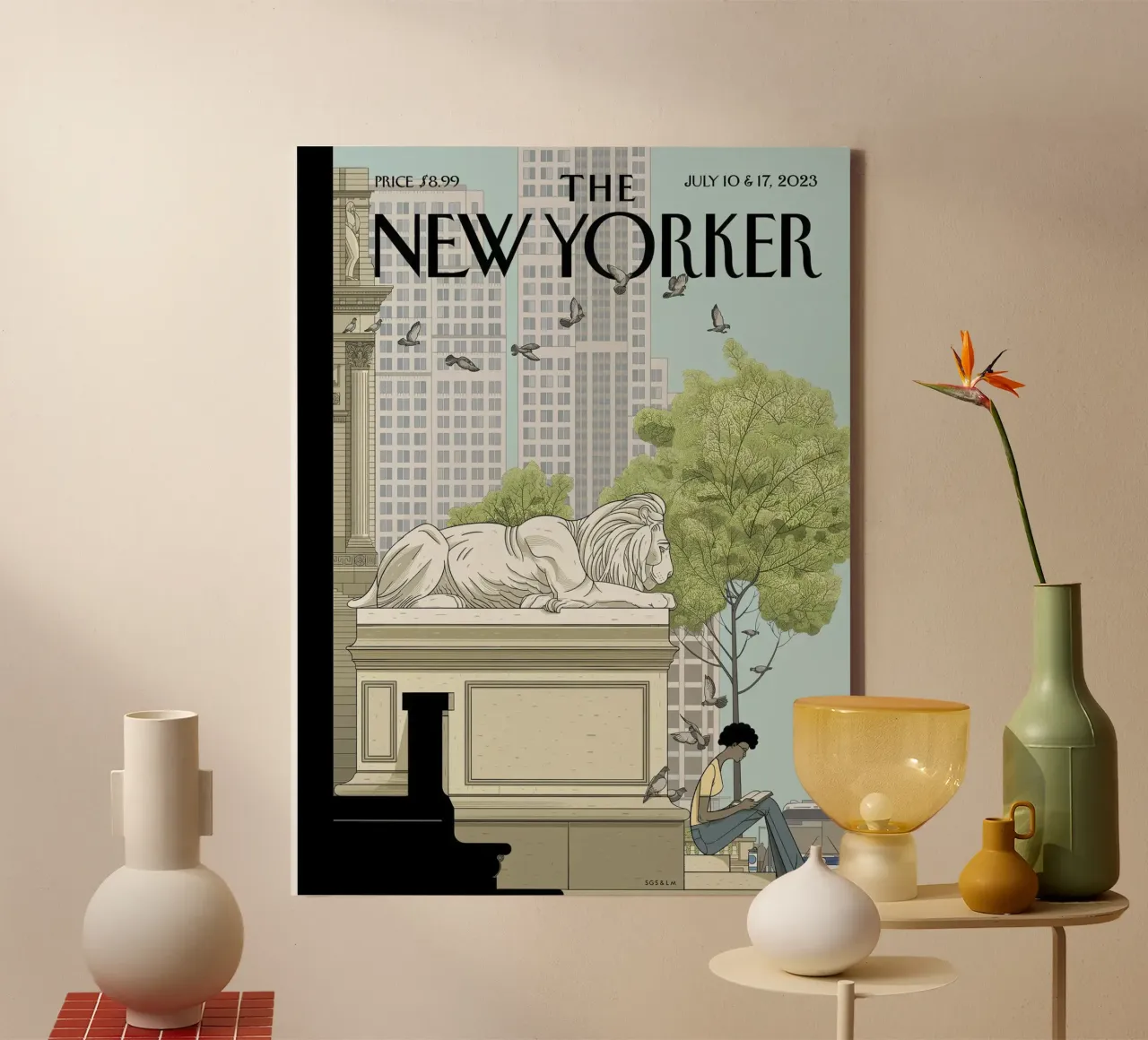 Il New Yorker tela con Cornice a cassetta da 🎁 ARTVI-SHOP
