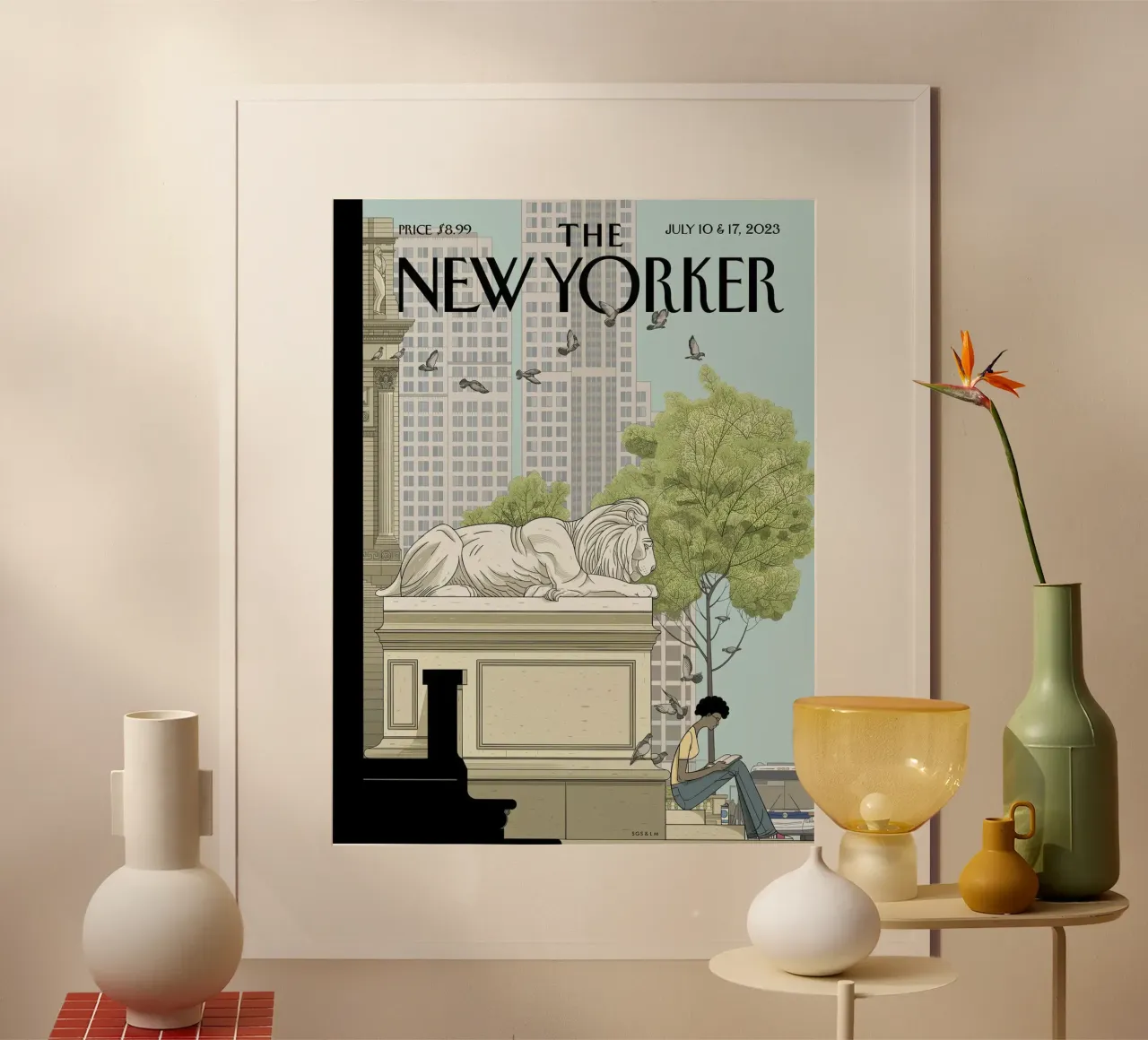 Il New Yorker poster con telaio in legno da 🎁 ARTVI-SHOP