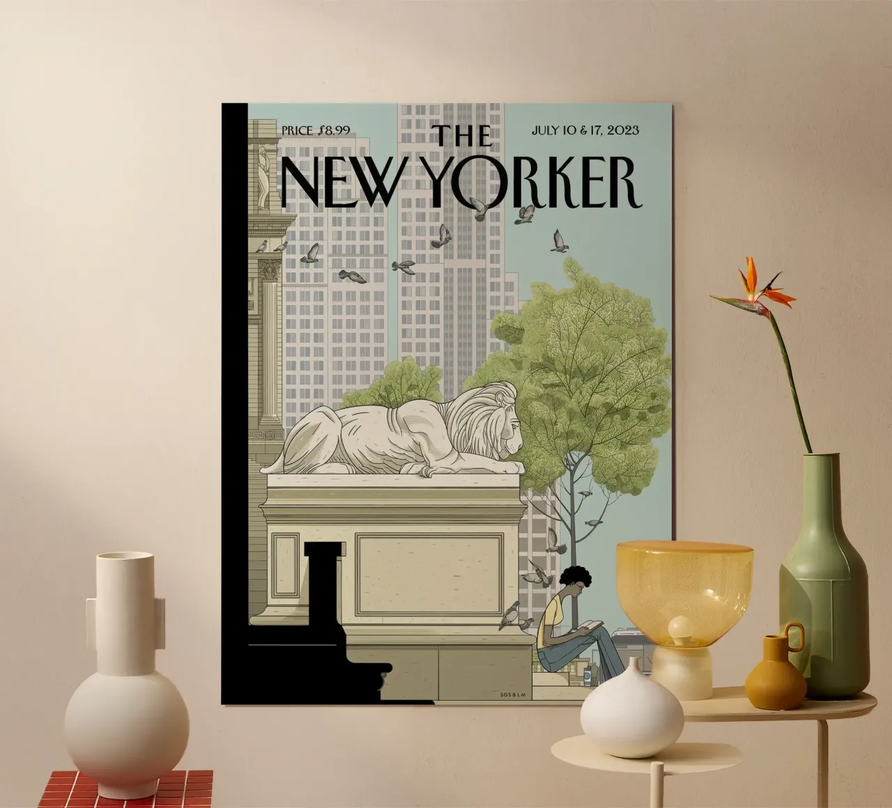 Il New Yorker poster con telaio in legno da 🎁 ARTVI-SHOP