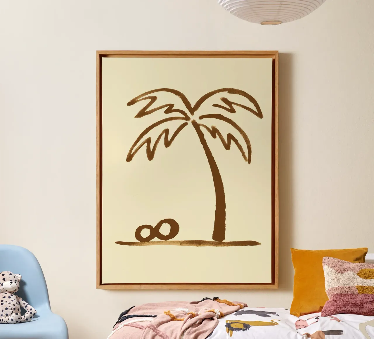 Palm Impression tela con Cornice a cassetta da treechild
