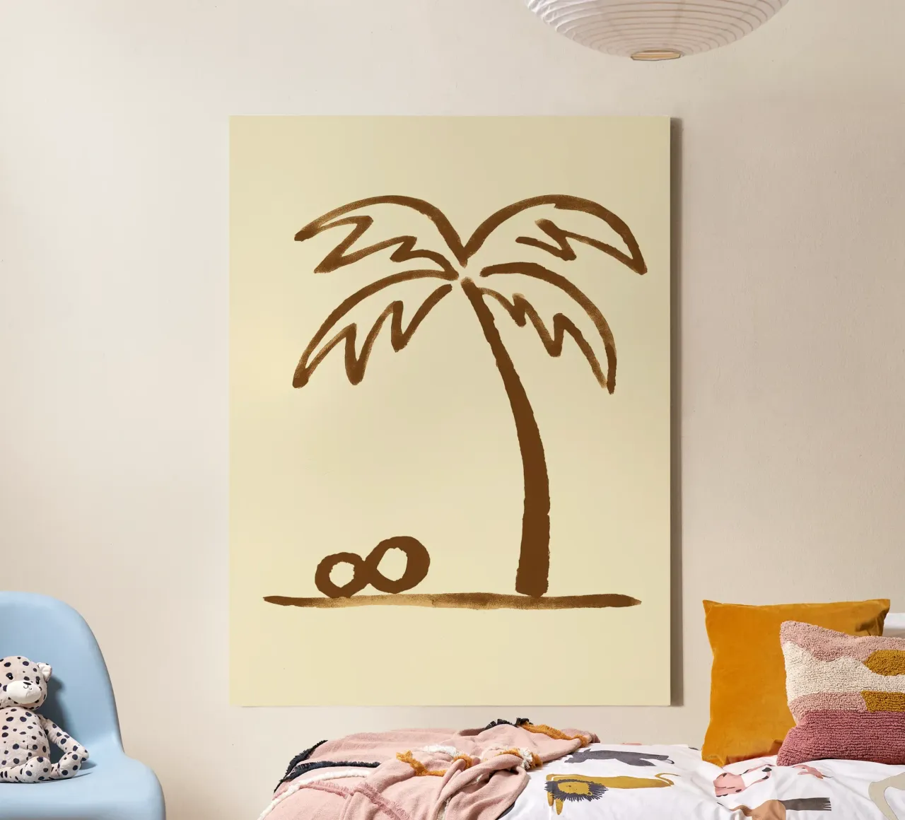 Palm Impression tela con Cornice a cassetta da treechild