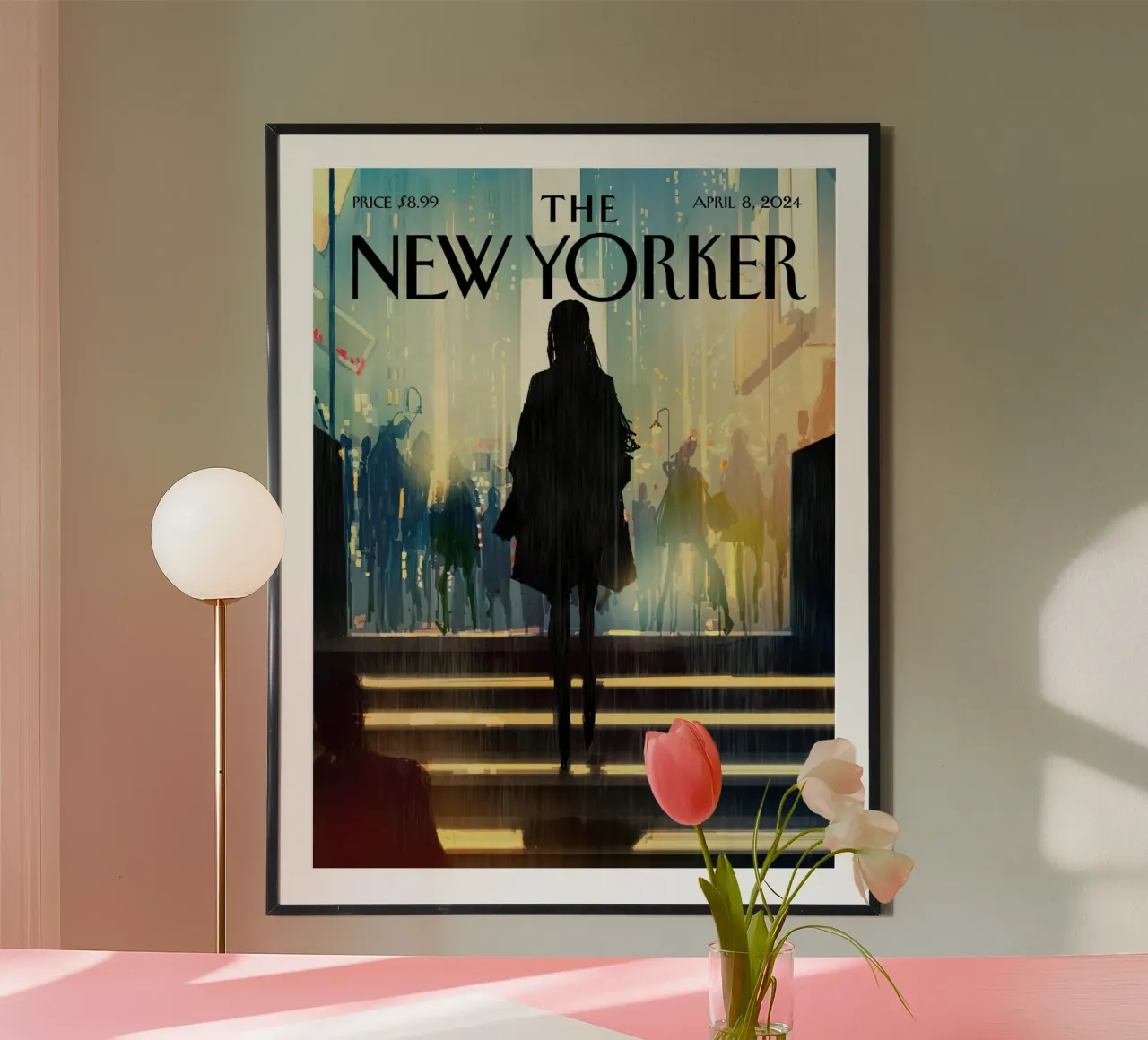 Il New Yorker poster con telaio in alluminio da 🎁 ARTVI-SHOP