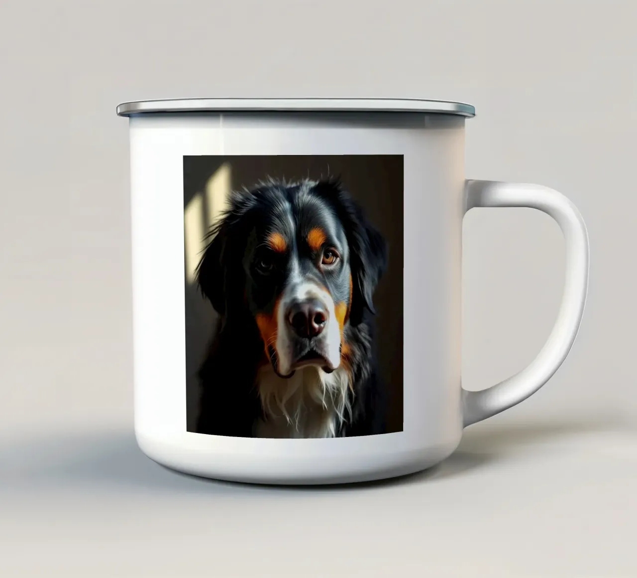 Bellissimo cane da montagna bernese #123 tazza in smalto da Yumis.Beargang.and.Me