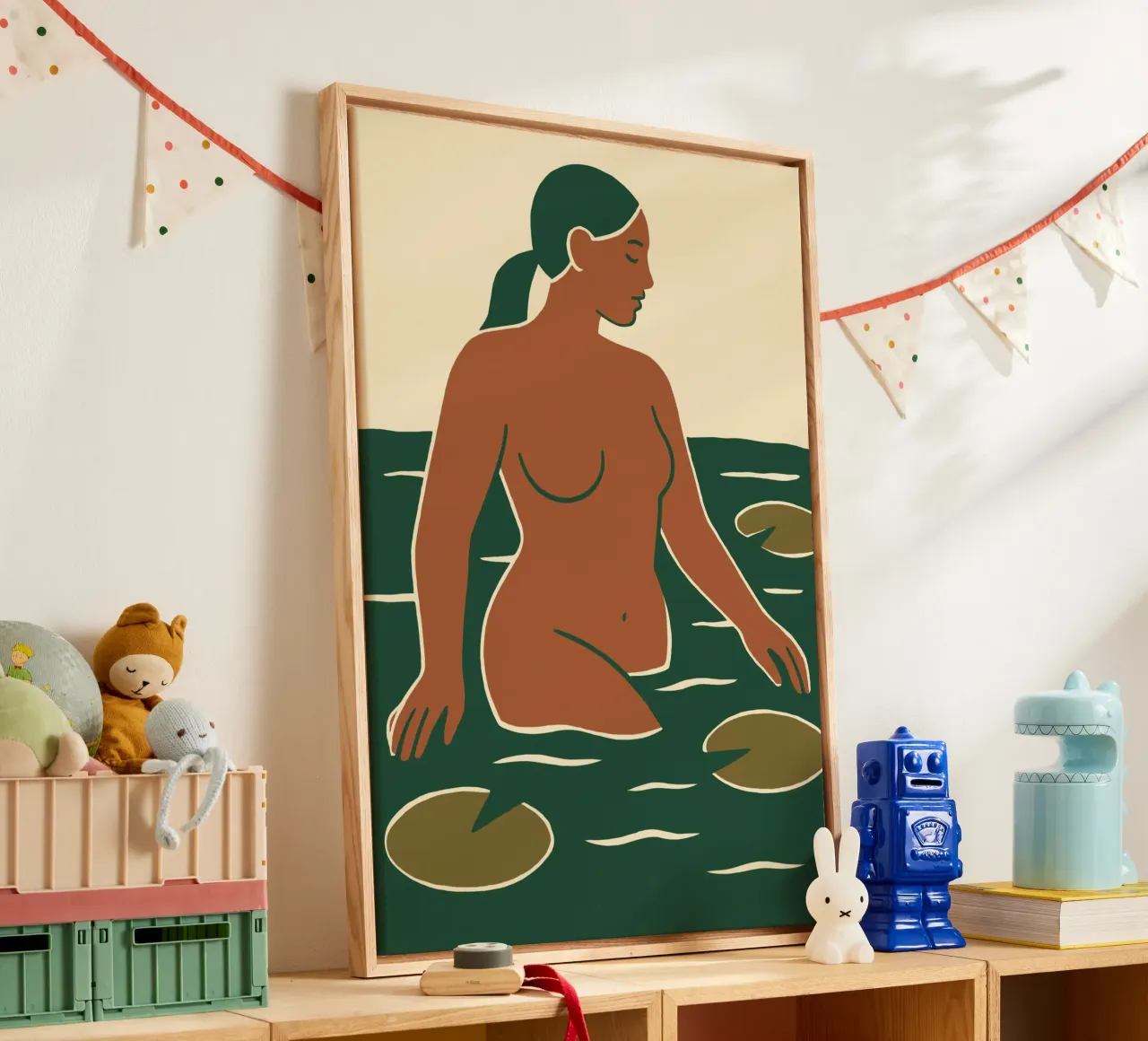 Lily Bath tela con Cornice a cassetta da treechild