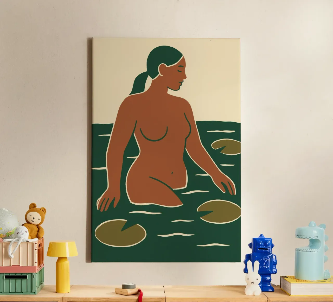Lily Bath tela con Cornice a cassetta da treechild