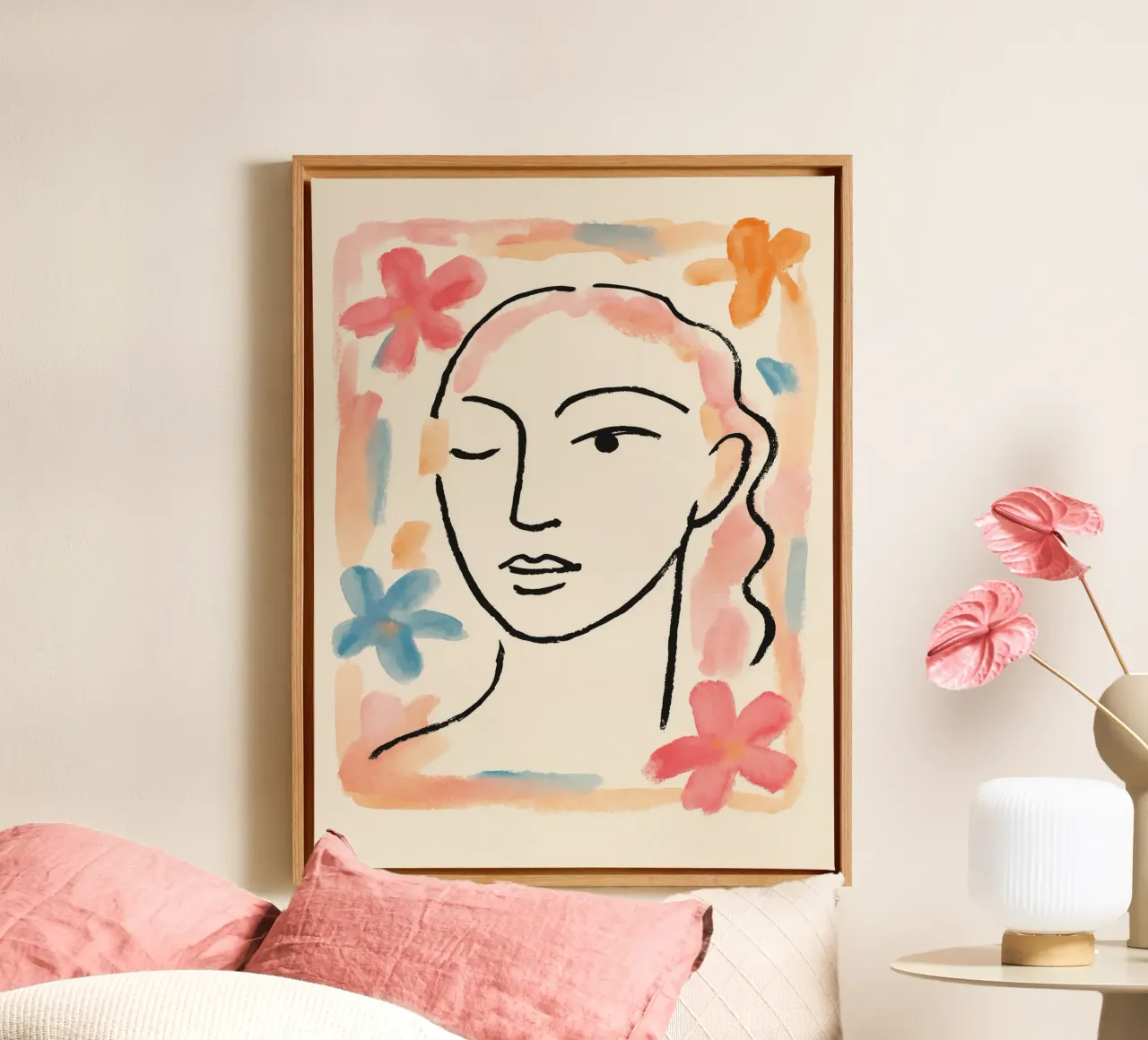 Flower Mood tela con Cornice a cassetta da treechild