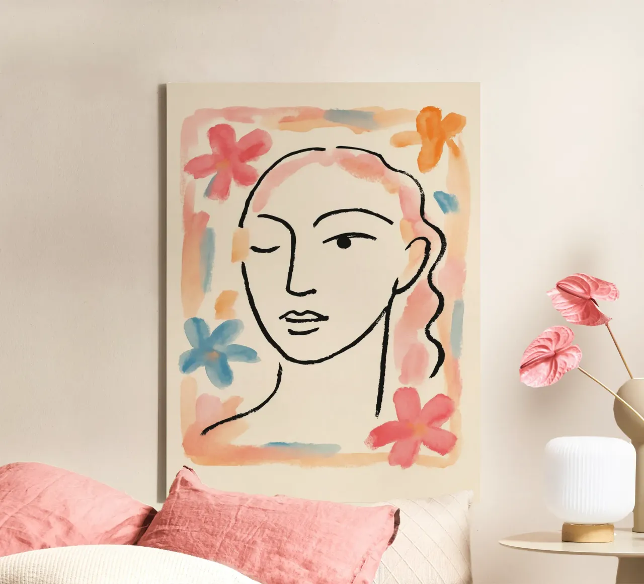 Flower Mood tela con Cornice a cassetta da treechild