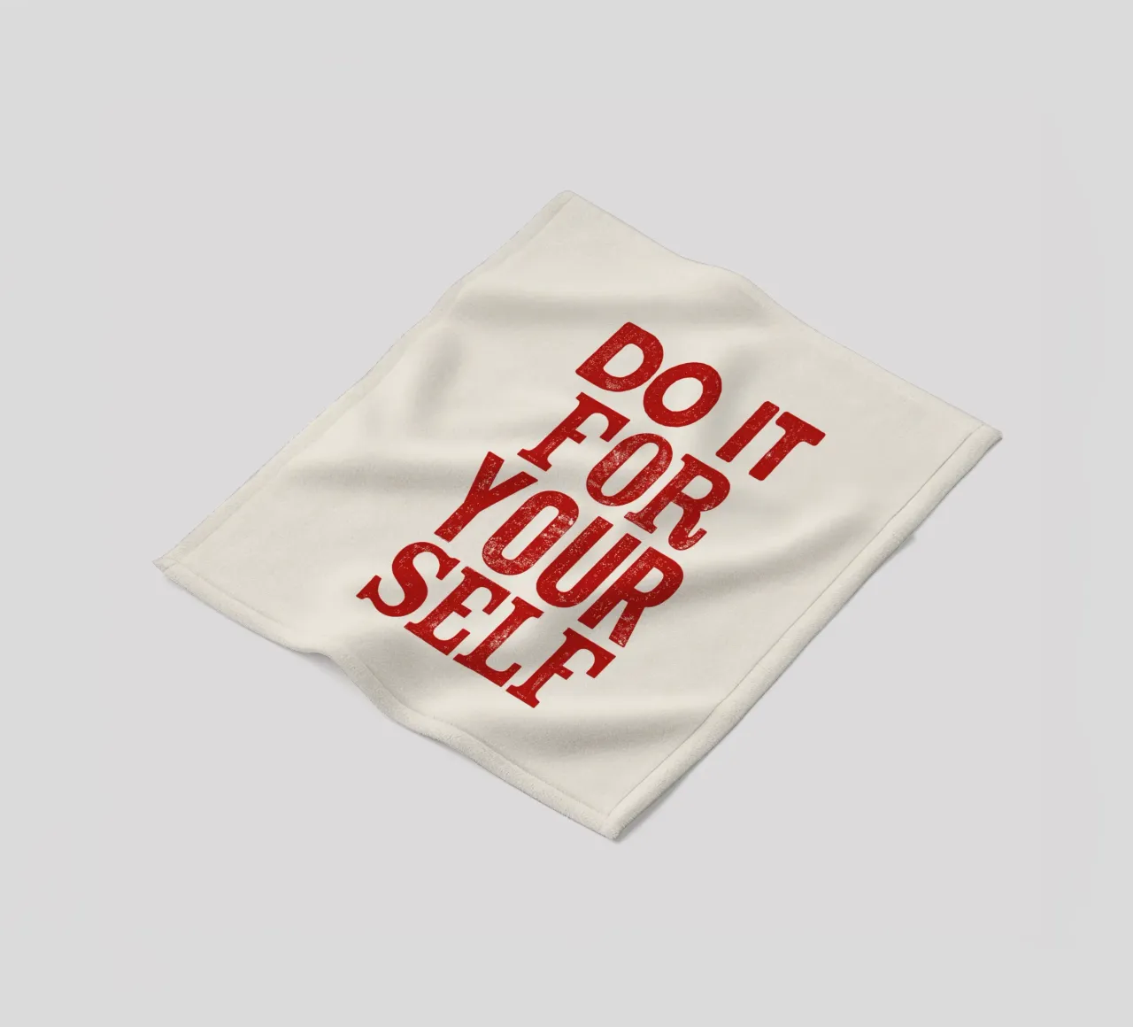 Do It For Your Self Inspirational Typography Print in Red fleece blanket by THE MOTIVATED TYPE