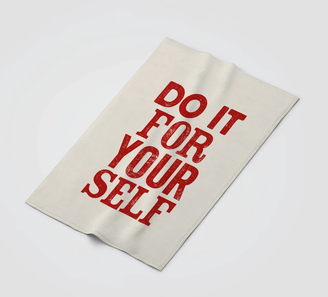 Do It For Your Self Inspirational Typography Print in Red fleece blanket by THE MOTIVATED TYPE