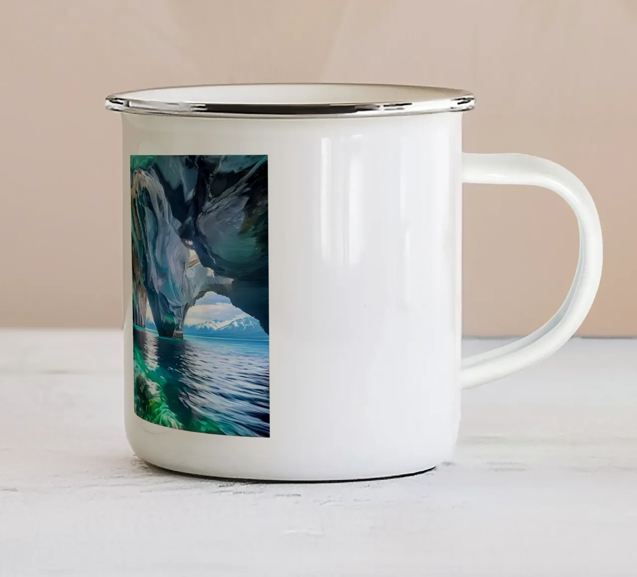 Maestà del marmo patagonico tazza in smalto da Artistic-shop