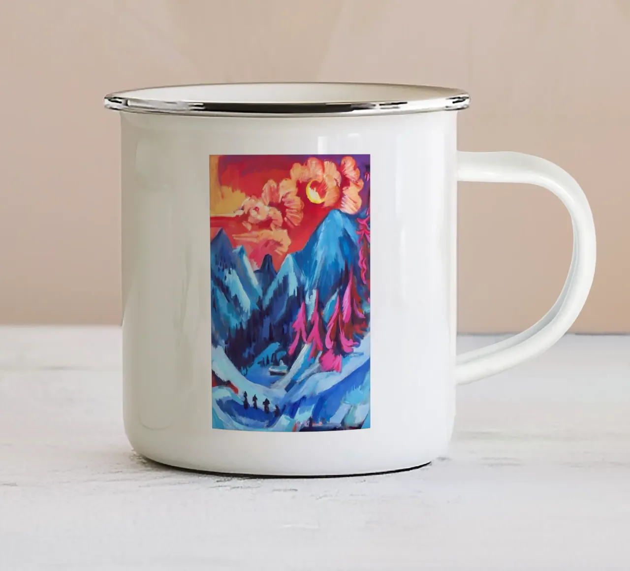 Ernst Ludwig Kirchner - Ernst Ludwig Kirchner, tedesco, espre tazza in smalto da tokovictory